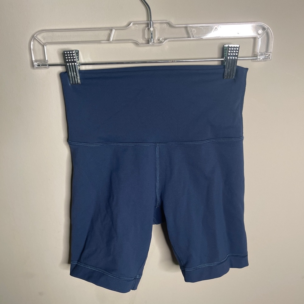 Brand new never worn Lulu biker shorts navy blue